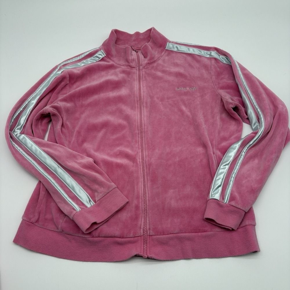 VTG Mary Kay Corporate Promo Avia Pink Velour Tracksuit Set Women's XL Full Zip - Picture 2 of 16